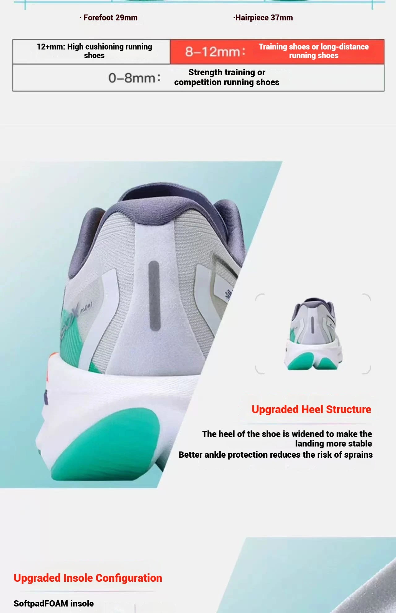 Xtep 360X 2.0 Professional Marathon Running Shoes For Men Racing Carbon Plate Shock Absorbent Sports Training Shoes 975219110035