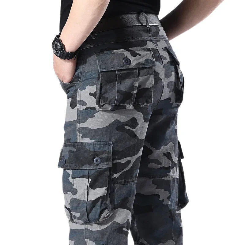 Men's Camouflage Cargo Pants Camo Cargo Multi Pockets Military Tactical Pants Man Hip Hop Joggers Streetwear Sweatpant for Men