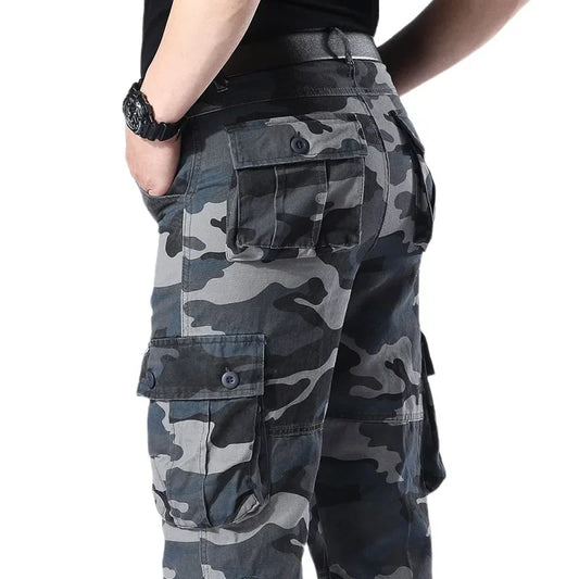 Men's Camouflage Cargo Pants Camo Cargo Multi Pockets Military Tactical Pants Man Hip Hop Joggers Streetwear Sweatpants for Men
