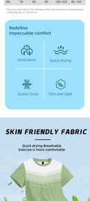 Fitness Clothes Ice Silk Quick Drying T-shirt Suit Men Short Sleeve Running Sportswear Shorts Tracksuit Gym Sports Training Sets