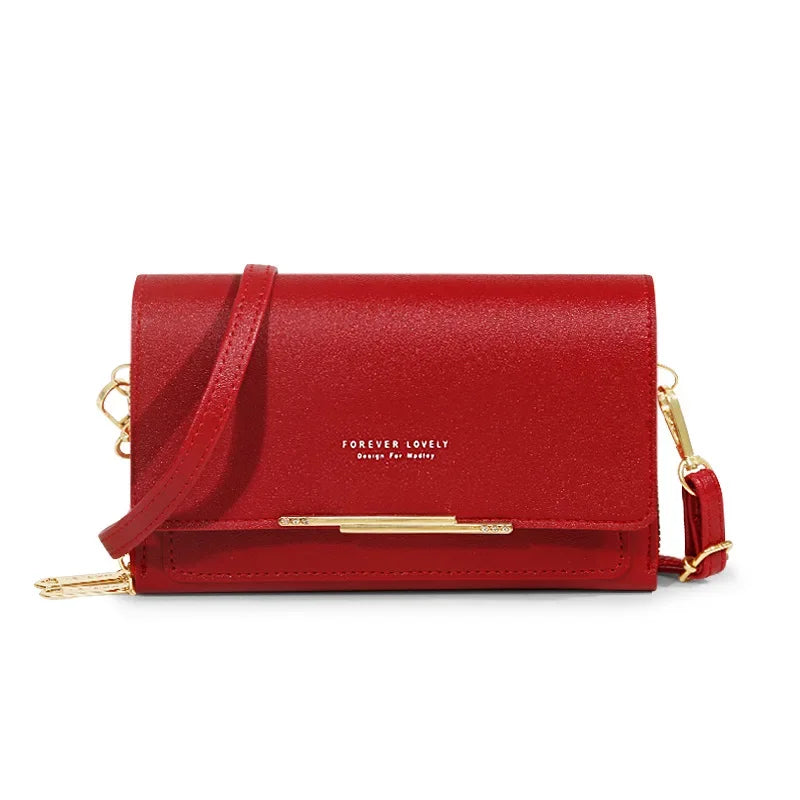 New Women PU Leather Handbags Female Multifunctional Large Capacity Shoulder Bags Fashion Crossbody Bags for Ladies Phone Purse