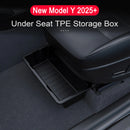 For Tesla New Model Y 2025 Launch Juniper Seat Storage Box Center Console Organizer Bins Front Rear Tray Trash Accessories
