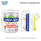 60pcs Kids Dental Floss Picks Cartoon Shape Teeth Cleaning Toothpicks Individual Pack Oral Care Dental Flosser for Children