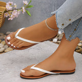 Clip Toe Flat Slippers Women 2025 Summer Gold Silver Outdoor Flip Flops Woman Plus Size 43 Lightweight Non Slip Beach Sandals