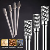 Extra Long 100mm Rotary Rasp File Carving Grinder Abrasive Tools Carbide Burr Alloy Bits Milling Cutter Drill For Metal Wook