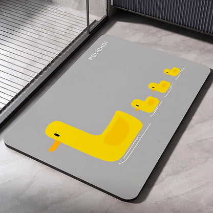 Diatomaceous Earth Bath Mat Bathroom Rug Absorbent Non-slip Floor Foot Mats Quick Dry Shower Carpet Toilet Pad Doormat Washable