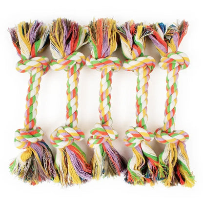 Brinquedo De Nó De Corda De Algodão Trançado Para Cães Mastigar Cachorro, Limpeza Dos Dentes, Osso, Produtos Pet, Durável, 24cm