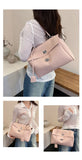 Casual Large Capacity Lychee Pattern Single Shoulder Slant Cross Bag Versatile Underarm Bag Simple Stylish Tote Bag