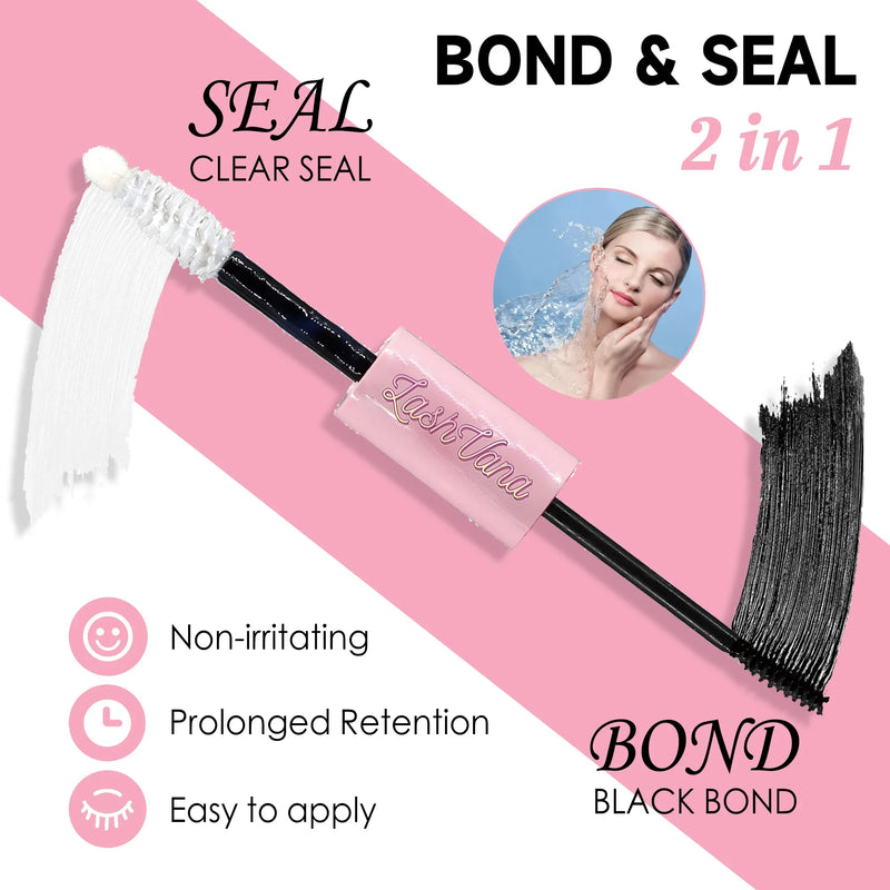 DIY Lashes Extension Kit, Clusters, Bond e Seal, Ferramentas de maquiagem para colagem, cola Acessórios, 200 pcs