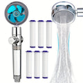 Kit de chuveiro de alta pressão, Chuveiro Turbo portátil, 6 pcs filtro de algodão, Hydro Jet, 1Pc