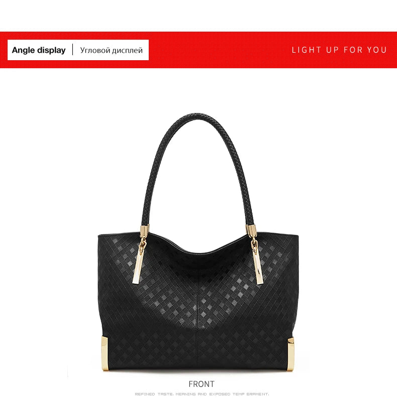 FOXER Genuine Leather Lady's Handbag Elegant Luxury Design Women Shoulder Bag Large Capacity Tote Bag Best Gift for Mom, Wife