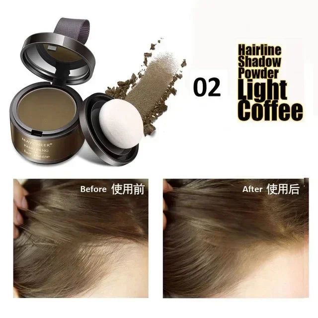 Maycheer linha fina sombra em pó cabelo pó fofo instantaneamente modificado borda do cabelo preenchido testa linha fina