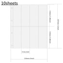 PLRBOK A4 Clear 10 Pcs Photo Album Refill Pages File Protector 4 Hole 6×4 10×15 4 Ring Binder Photocards Postcard Card Notebook