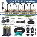 30-5m 1/4" 4/6mm Misting Cooling System 360° Free-bend Adjustable Nozzle Atomizer Sprayer for Outdoor Garden Irrigation Watering