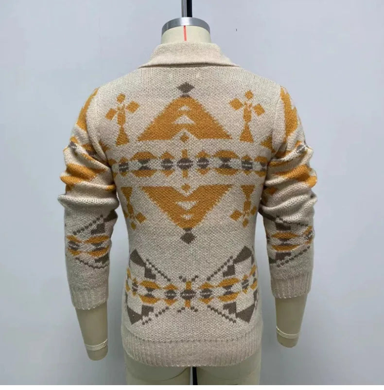 2024 Men's Thick Warm Cardigan Sweaters Oversized Harajuku Cartoon Knitted Sweater Pullover Male Streetwear Knitwear Men Tops