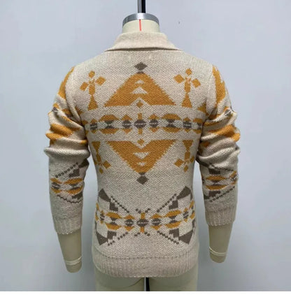 2024 Men's Thick Warm Cardigan Sweaters Oversized Harajuku Cartoon Knitted Sweater Pullover Male Streetwear Knitwear Men Tops