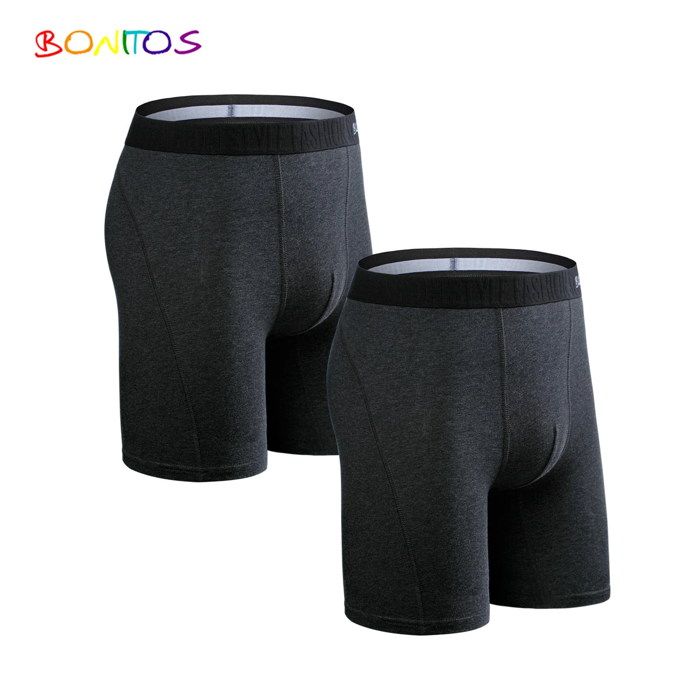 2-pack Long Leg Boxer Shorts Men's Underwear Kit Homme Underpants Boxershorts Slip Underwear for Man Cotton Male Sexy Set Box Gym