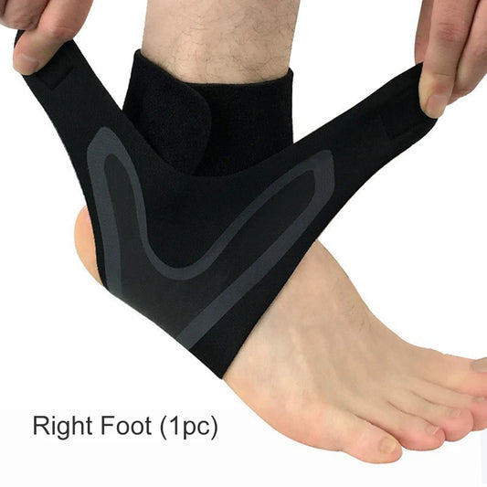 WRELS Sports Ankle Brace Support Adjustable Compression Sleeve Elastic Foot Breathable Anti-Sprain Support Heel Protective Strap