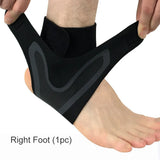 WRELS Sports Ankle Brace Support Adjustable Compression Sleeve Elastic Foot Breathable Anti-Sprain Support Heel Protective Strap