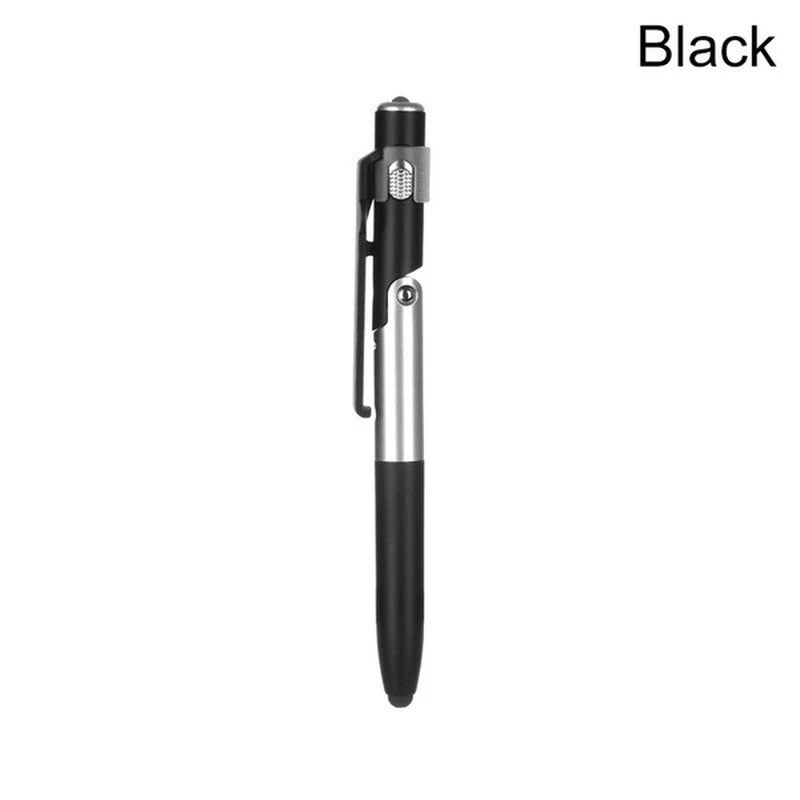 Newest 4-In-1 Multifunction Ballpoint Pen LED Light Fold Phone Holder Night Read Writing Pencil Office School Student Stationery