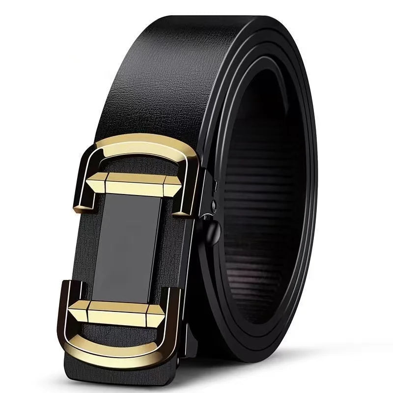 Cinturones de marca famosa para hombre, cinturones de cuero genuino de lujo de calidad, correa de metal con hebilla automática.