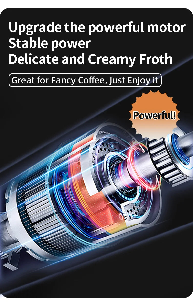 Electric Coffee Milk Foaming Mixer Coffee Creamer Whisk Handheld Egg Beater Froth Mixer Kitchen Automatic Kitchen Whisk Tools