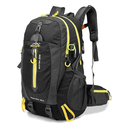 Mochila de viaje resistente al agua de 40 l, ideal para acampar, senderismo, portátil, trekking, escalada, para hombres y mujeres, suministros de senderismo.