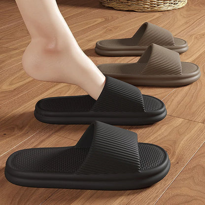 Fashion Men's Women's Sandals Anti-Slip Wear-Resistant EVA Thick Sole Comfortable Home Slippers Bathroom Bath Flip-Flops