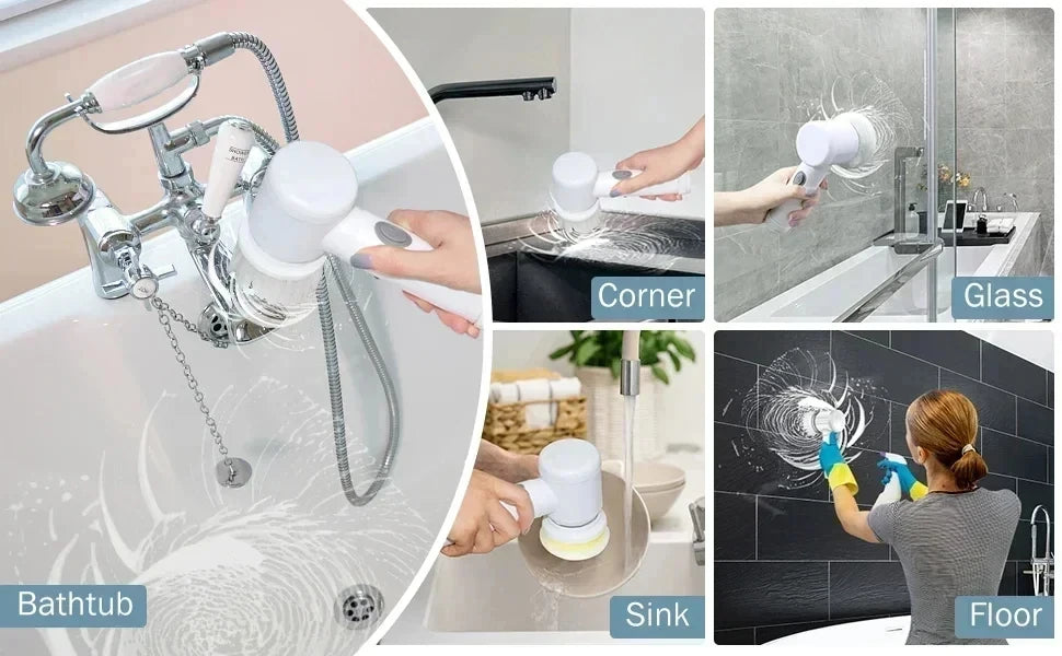 Cepillo eléctrico Xiaomi MIJIA para limpieza de baño con 5 cabezales reemplazables.