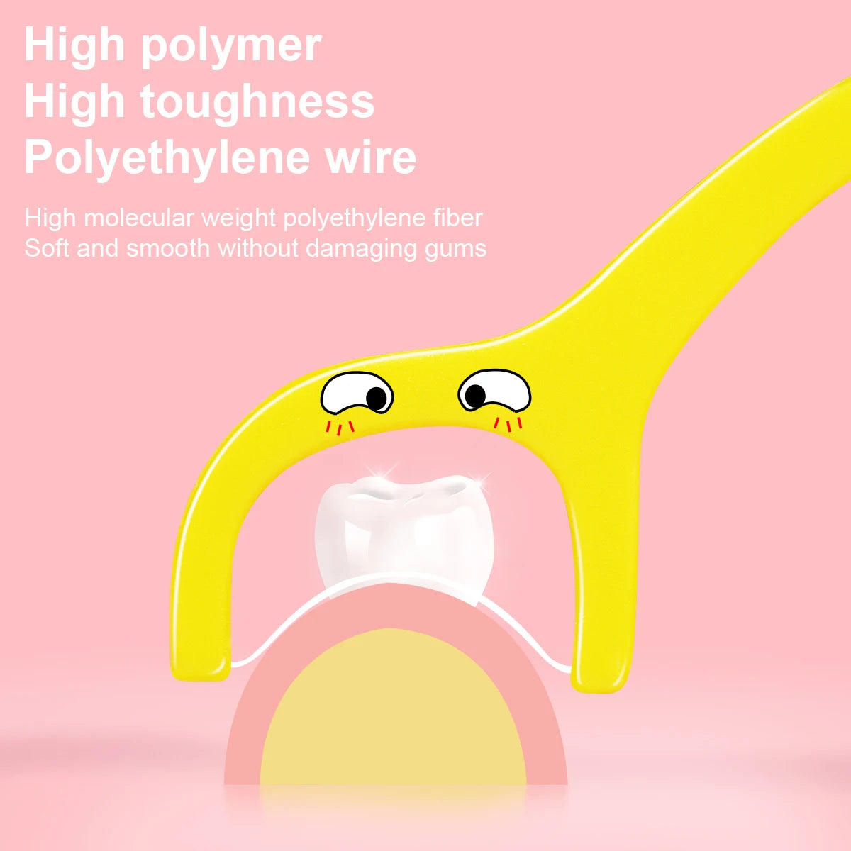 60pcs Kids Dental Floss Picks Cartoon Shape Teeth Cleaning Toothpicks Individual Pack Oral Care Dental Flosser for Children