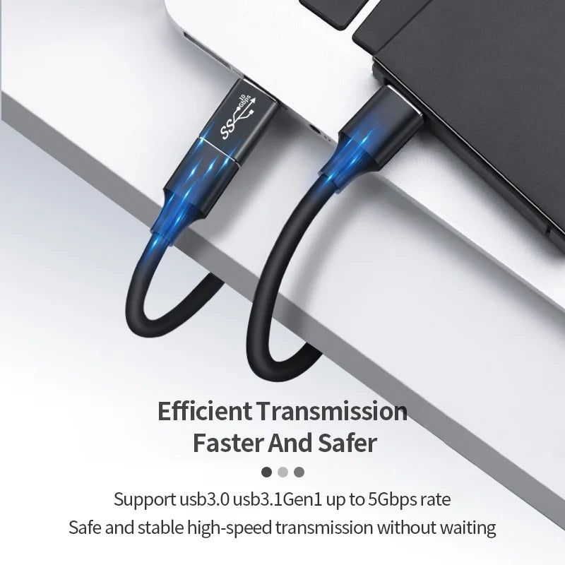 Conector USB 3.0, adaptador USB a USB de 5 Gbps Gen1, macho a macho, hembra, convertidor USB, cable extensor para SSD y HDD, enchufe de extensión USB 3.0.