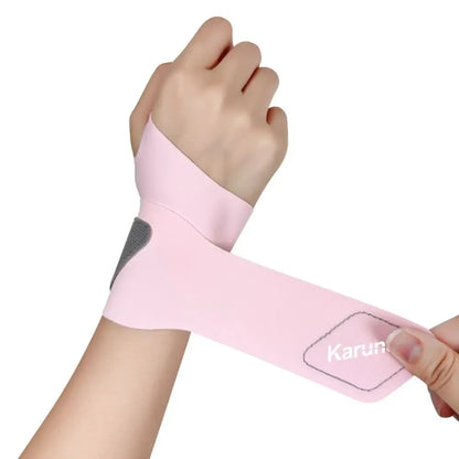 Muñequera deportiva de spandex con cinta de sujeción para esguince de muñeca, tendinitis, muñequera ultrafina.