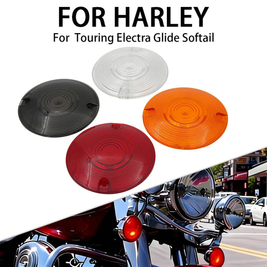 For Harley Touring Electra Glide Road King Ultra Glide Softail 1986 - 2014 Motorcycle Front Turn Signal Light Lens Cover Parts