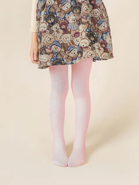 Meia-calça de algodão com bowknot para crianças, calças justas para bebês, colante de malha para crianças, primavera outono e inverno, 0 a 12 anos
