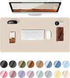 Large Mouse Pad,Office Desk Mat, Leather Desk Pad Protector, Non-Slip PU Leather Desk Blotter, Laptop Desk Pad