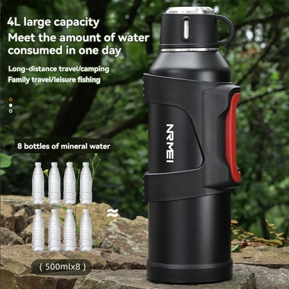 3L/4L Thermal Insulated Water Bottle Stainless Steel Hot Water Thermos Vacuum Flask Keep Cold And Hot Outdoor Drinkware bottle