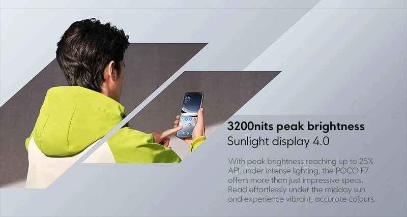 POCO F7 5G 12GB 256GB/512GB NFC EU Version without Charger Smart Cellphone Snapdragon 8S Gen 4 6500mAh Battery