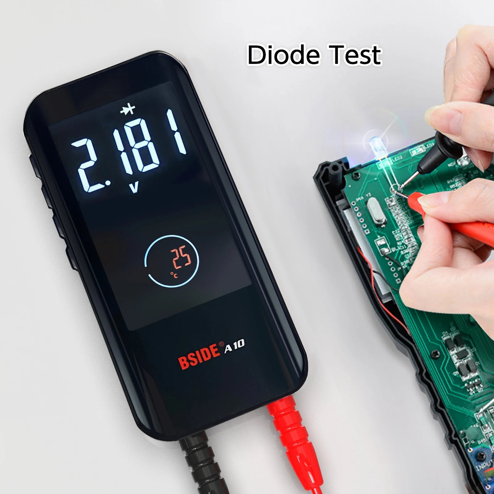 Multímetro EMF inteligente BSIDE S20/A10/A1, 9999 cuentas, recargable, monitor de radiación, voltímetro CA/CC, ohmímetro, prueba