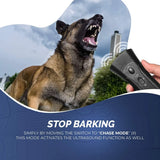 Ultrasonic Dog Chaser Stop Aggressive Animal Attacks Dog Repeller Stop Bark Device with LED Flashlight Pet Dog Training Tools