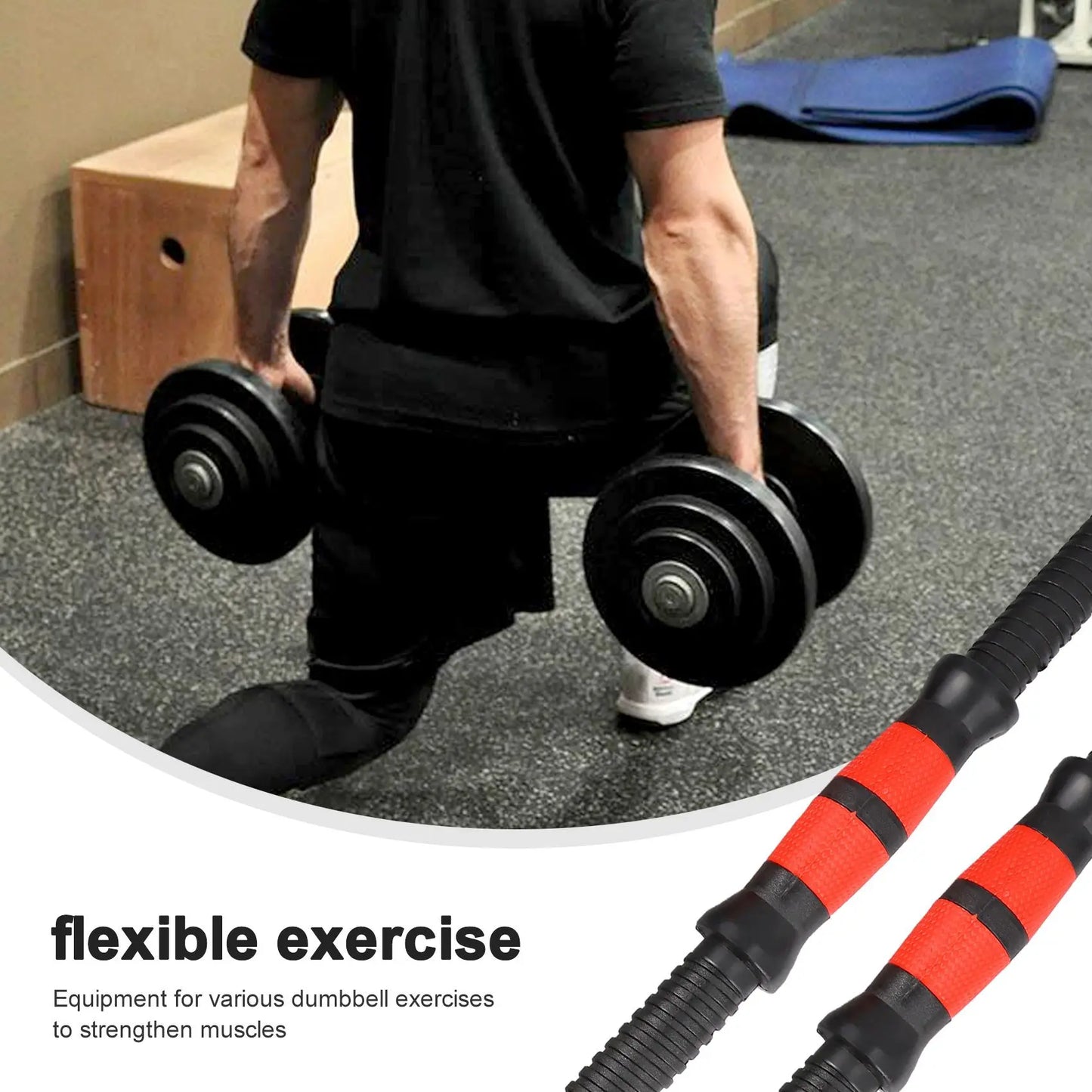 2Pcs Dumbbell Bars Durable Prime Dumbbell Handle Barbell Handle Dumbbell Bars for Sport Workout Training Gym