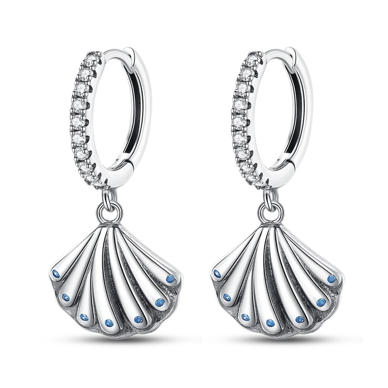 925 prata esterlina brilhante estrela do mar concha brincos jóias para mulheres moda pequeno brinco de prata luxo 2023 novo em