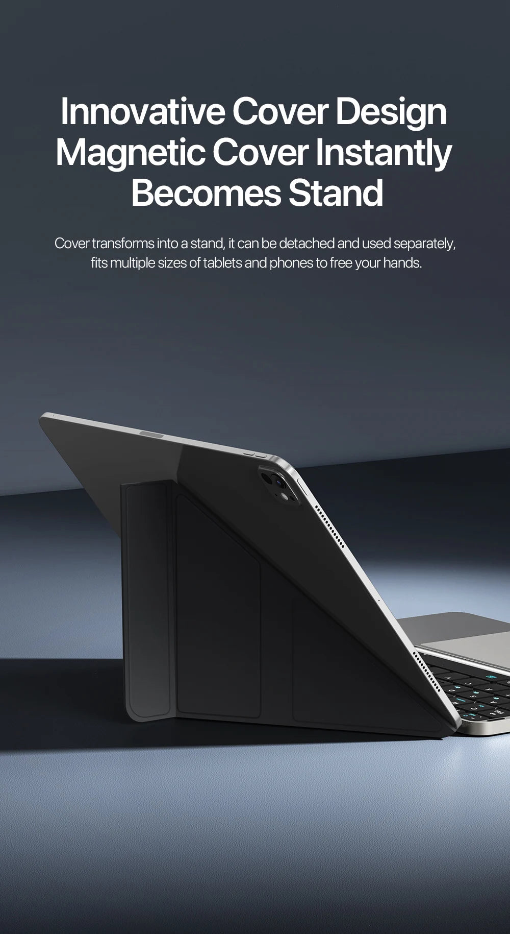 DUX DUCIS Foldable Bluetooth 5.0 Keyboard with Touchpad & Phone Holder For Phones Tablets PC iOS Android Windows Mac