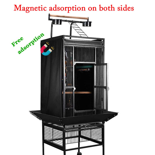 Black Bird Cage Shading Cover, Large Universal, Blackout, Breathable Parrot Cage, Good Night Covers