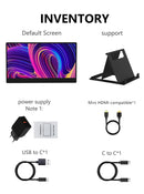 MUCAI N140-S36 Portable Display 14 Inch 60Hz Resolution 1366*768 TN Panel 250cd/㎡ Brightness 3ms Response Portable Monitor