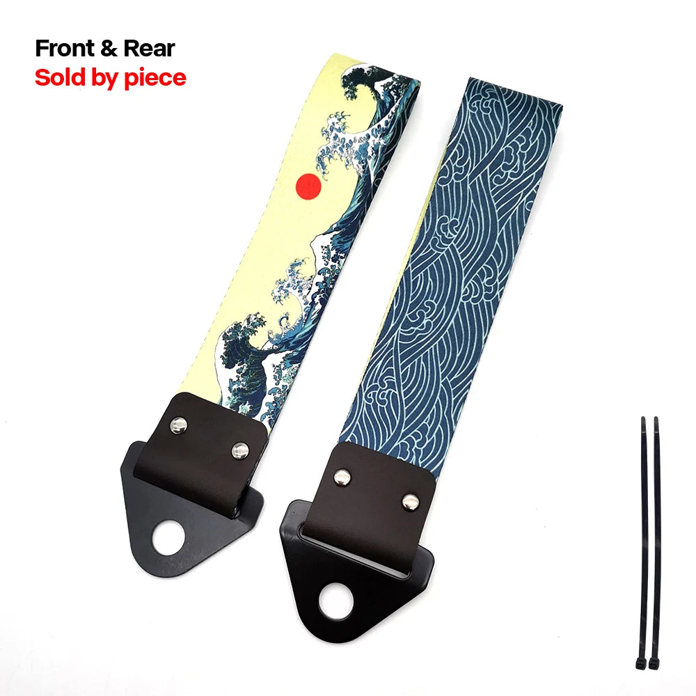 JDM Racing Culture Car Pendant Tow Strap Belt Tow Rope Ribbon Trailer Rope Bumper Towing Strap FOR NOS HKS Initial D Accessories
