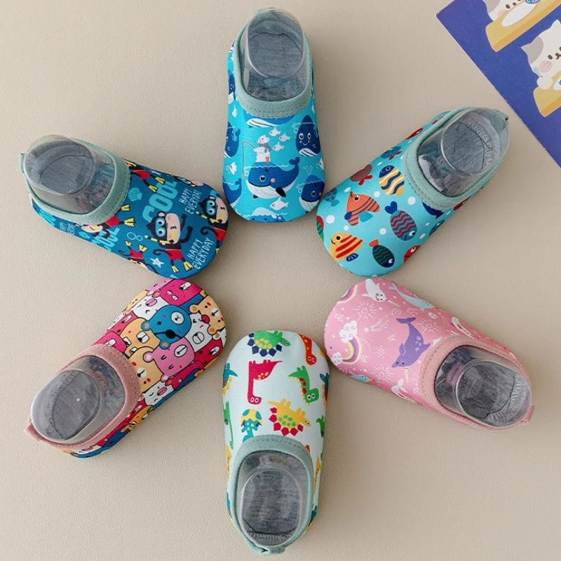 2026 Summer 0-5Y Baby Girls Walkers Shoes Mesh Breathable Anti-Slip Soft Boys Children Shoes Cartoon Print Toddler Indoor Shoes