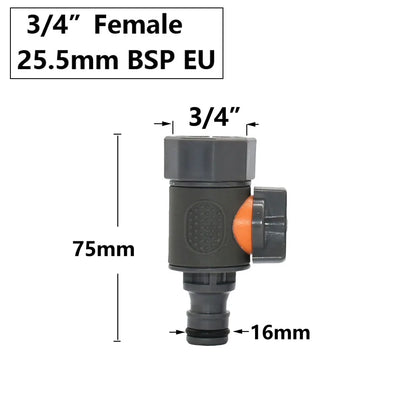 Conector rápido para manguera de jardín, acoplador de tubería de 1/2, 3/4 y 1 pulgada, conector de agua de parada, junta de reparación de 16/20/32 mm, accesorio para sistema de riego