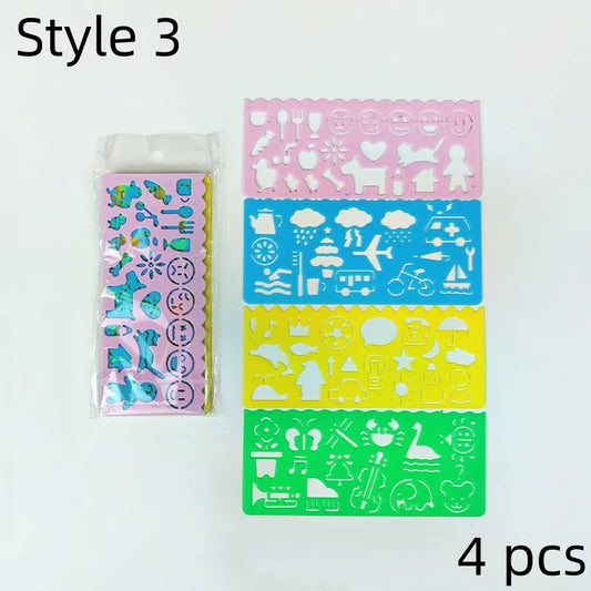 22/4/1PC Spirograph Ruler Drawing Scratch Painting Toys Interlocking Gears Wheels Painting Drawing Accessories Educational Toy