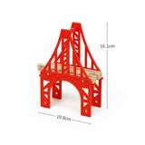 Wooden Train Track Toys Railway Rails Accessories Fit Thomas Train Road Connector Bridge Wood Railway Children Boy Christmas Gift