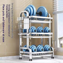 High Quality Kitchen Utensil Storage Rack Household Countertop Storage Rack 3-Layer Cupboard Multifunctional Utensil Drain Rack